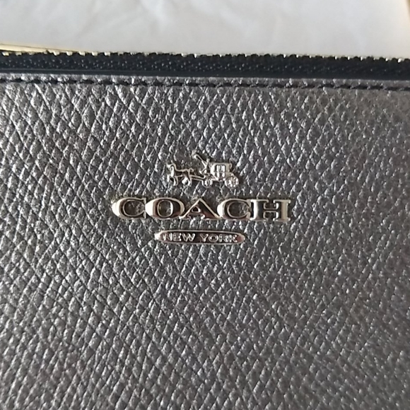 Coach Corner Zip Wristlet in Platinum - Picture 3 of 4